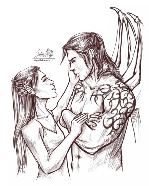 Nesta And Cassian - A Court Of Thorns And Roses