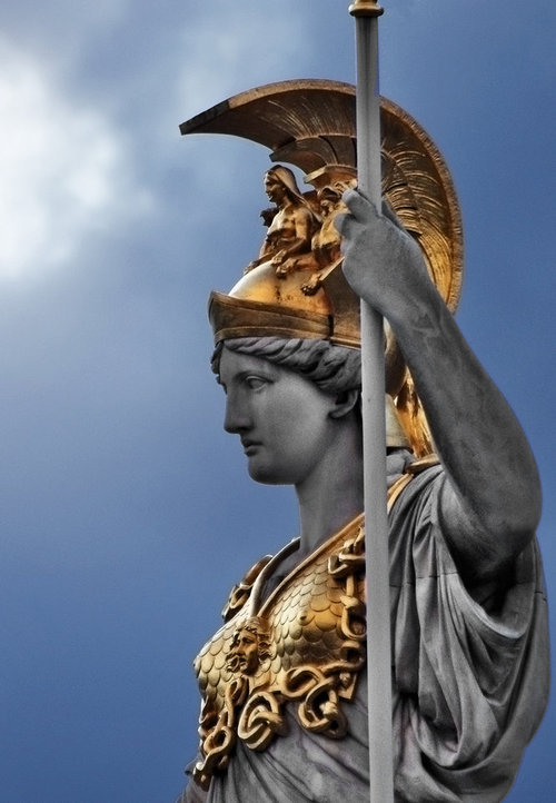 ignudiamore:Pallas Athene.Athena Fountain outside the Austrian Parliament in Vienna.