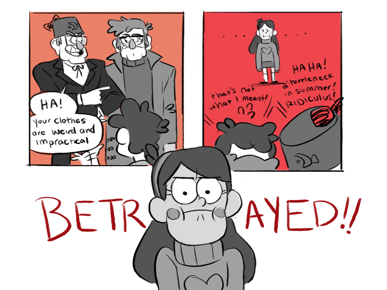 indyfalcon:  They just don’t understand fashion, Mabel…  