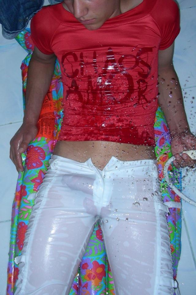 Young gay sexy slim jeans