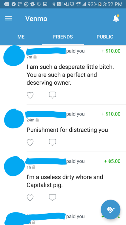 My boy begged me to post these screenshots of what he’s paid me today and write about how pathetic h