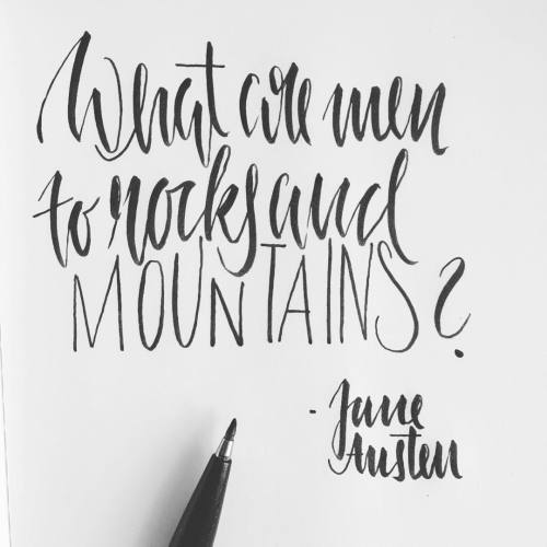 Practicing my lettering skills with the #goodreadsquoteoftheday @goodreadsquotes #janeausten #janeau