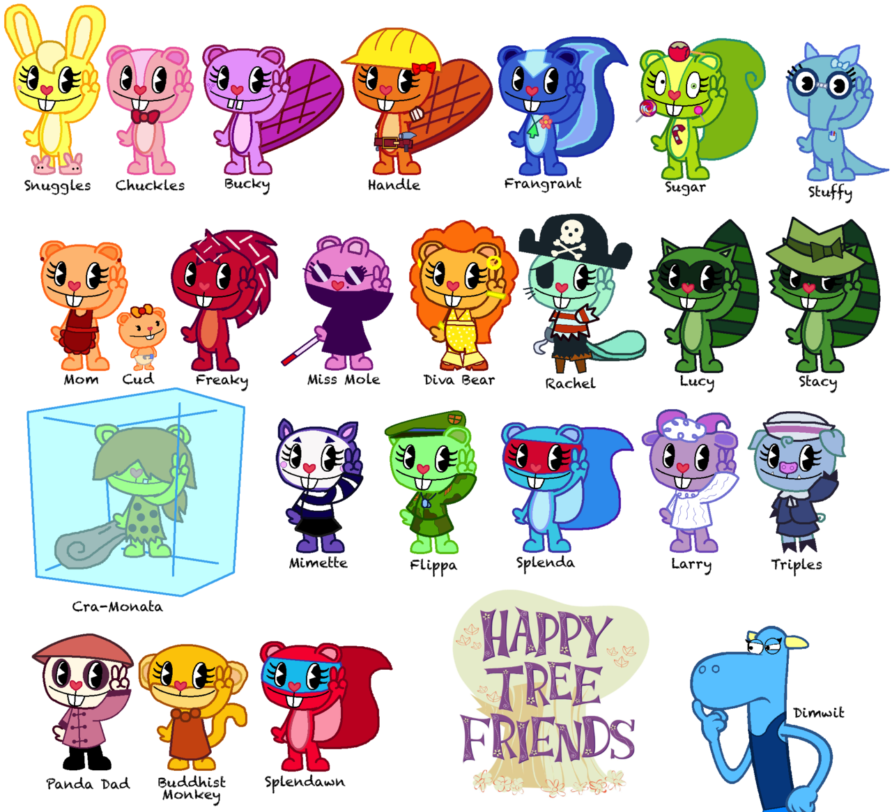 happy tree friends characters