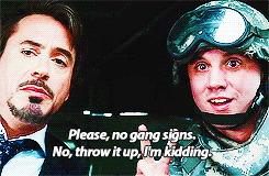 abookishfiend:  Blonde Girl: Tony! Remember me? Tony Stark: [walking by] Sure don’t. 