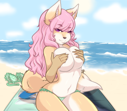 Ych For Diskofox Of Cutie Sachiko!((Image On The Towel Belongs To Here-Kitty&Amp;Ndash;Kitty))