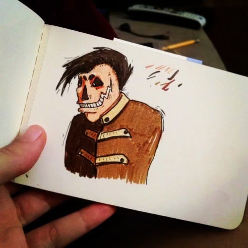 Drawing in my new #moleskine sketchbook. So handy and small! #doodle #drawing #characters #markers #