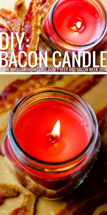DIY Bacon Candle Tutorial from Nerds and Nonsense. This is an easy tutorial using bacon grease. Ther