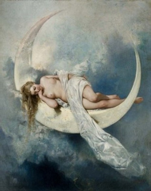 silenceformysoul:Giuseppe Calì - Woman in the Moon, 1912