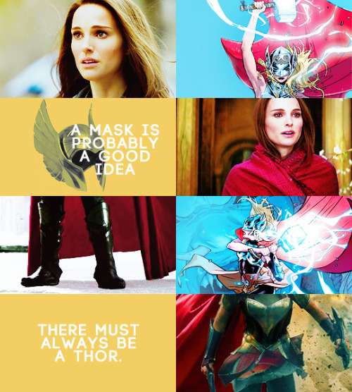 guardiansofthegalaxys: AU Meme: MCU AU where Jane takes over as Thor I will not stop being the might