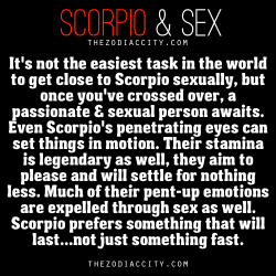 zodiaccity:  Zodiac Files: Scorpio and Sex.  I guess im 50/50 this&hellip;