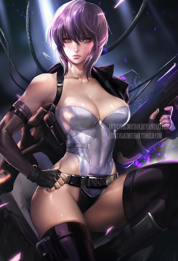 finest-cg-art:  Ghost in Shell .nsfw optional. by sakimichan