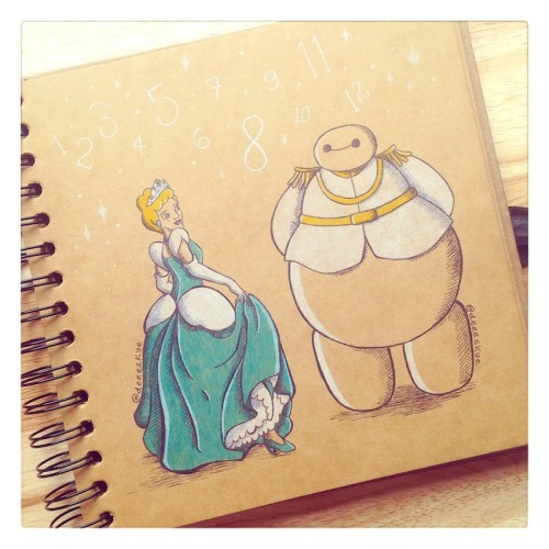 thepsychoemoreport:thenewdisneyprincess:Some adorable art from DeeeSkye on Deviant Art of Baymax