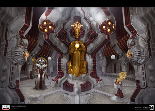 Heaven for a Hellish Universe - Environment Concept art for Urdak in the video game DOOM Eternal&mda