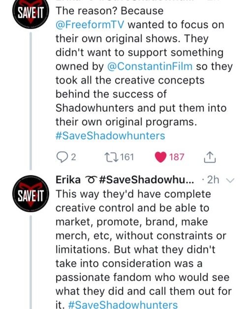 hwob:Freeform completely screwed over the Shadowhunters cast, crew and fans and we all deserve bette