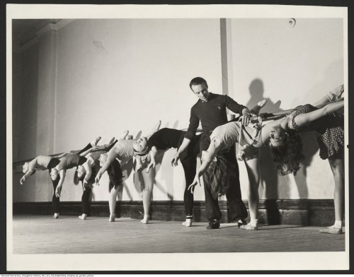 PHOTO of the day | April 19, 2014 | George Balanchine in class at Jacob’s Pillow. Photo: Hans Knopf [1945-6] | Harvard Theatre Collection, Houghton Library, Harvard University