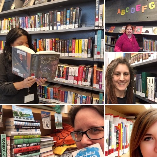 Today is #LibraryShelfie Day! Take a selfie with a bookshelf at your library and tag it #LibraryShel