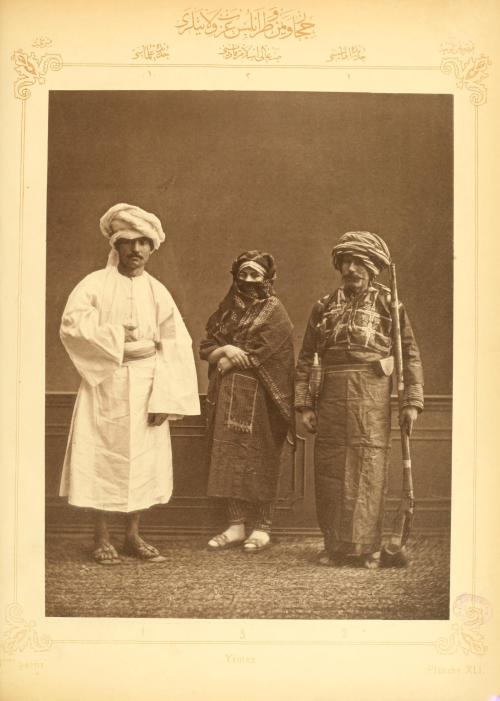 Les costumes populaires de la Turquie en 1873;Peasant man and woman from around Bursa (wearing weddi