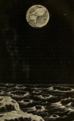 magictransistor:  Fig. 85. La Terre dans le ciel, telle qu’on la voit de la Lune (Earth in the sky, as seen from the Moon), 1881.