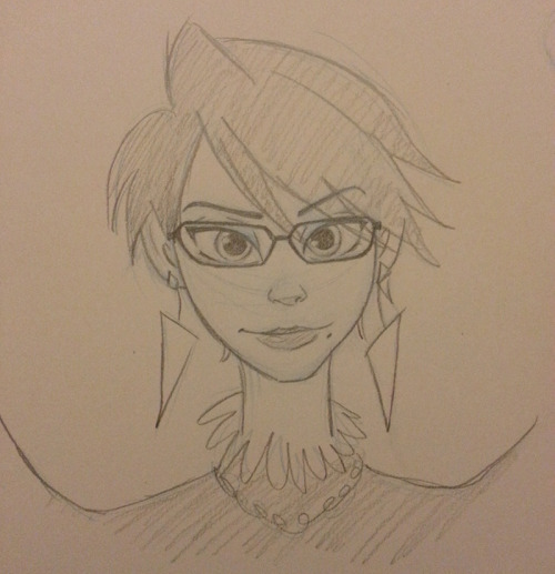 oddbittumbles:  Bayonetta in a Disney style. Also bonus George from Paperman heads.