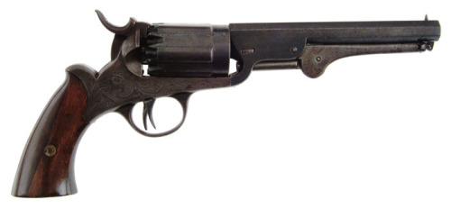 Walch 12 shot Navy percussion revolver,Invented by John Walch in 1859, the Walch revolver was a .36 