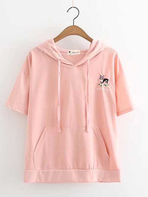 winriirockbell:Casual Embroidery Hooded Blouse     |   Discount code: happy15 { 15% O