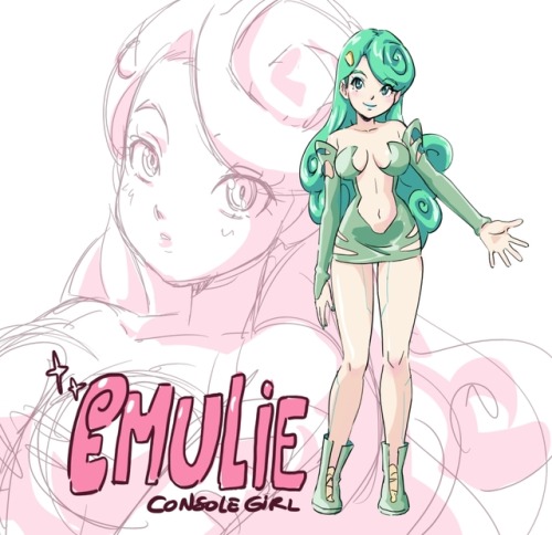 rafchu: noonsupa:  Emulie chan!! From the “Console GIrl” by Nikoneda!!( /*u* )/  You can read it here on Spunch Comics:  http://spunchcomics.com/console-girl  Awaaaa my friend Noon is the besssst T3T/  O oO <3
