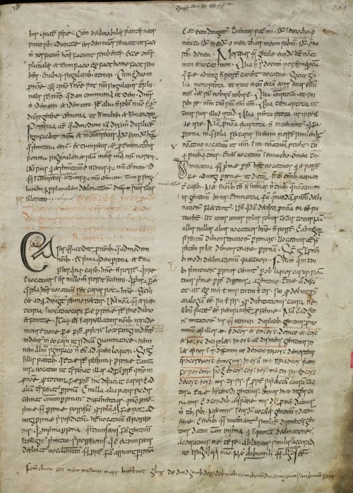 awesomearchives:mediumaevum:Irish ninth century copy of a Latin grammar, the Institutiones grammatic