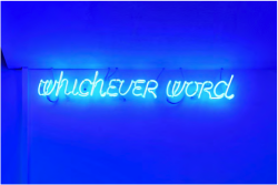 visual-poetry:  »whichever word« by maurizio nannucci (+) 