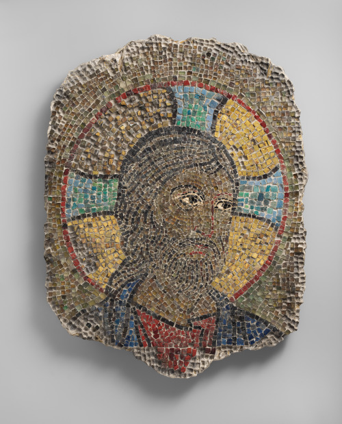 blondebrainpower:Mosaic Head of Christ, Byzantine, 12th century