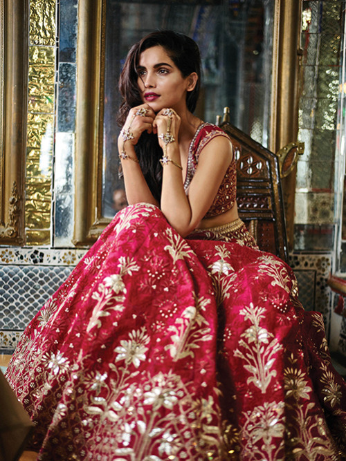 thebrowngirlguide:Anita Dongre - Epic Love “ Rich brocades, shimmering gotapatti , intricate handwor