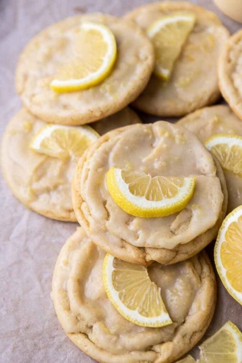 Giant CRUMBL Copycat Lemon Glaze Cookies