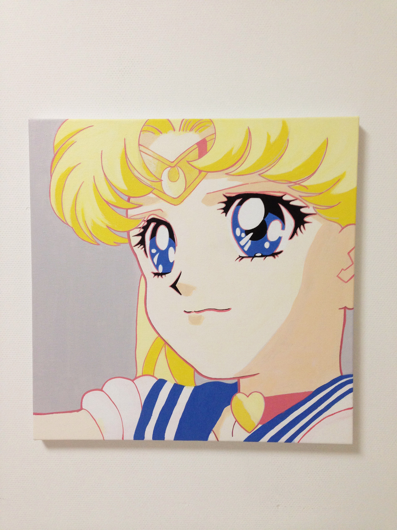 dearninety:  acrylic on canvas, 37.9 x 37.9 cm 