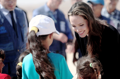 iheart-jolie:    Angie visits Azraq refugee camp in Jordan,09 September 2016.