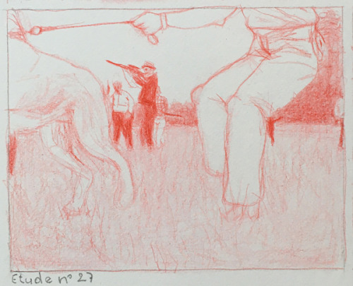 Etude N-27, Dessin ,40x60cm .