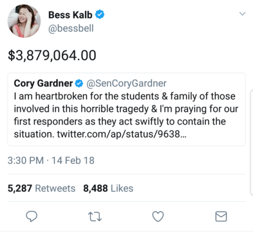 averagewhiteshark:Props to Bess Kalb (@bessbell on Twitter) for compiling the amount of blood money 