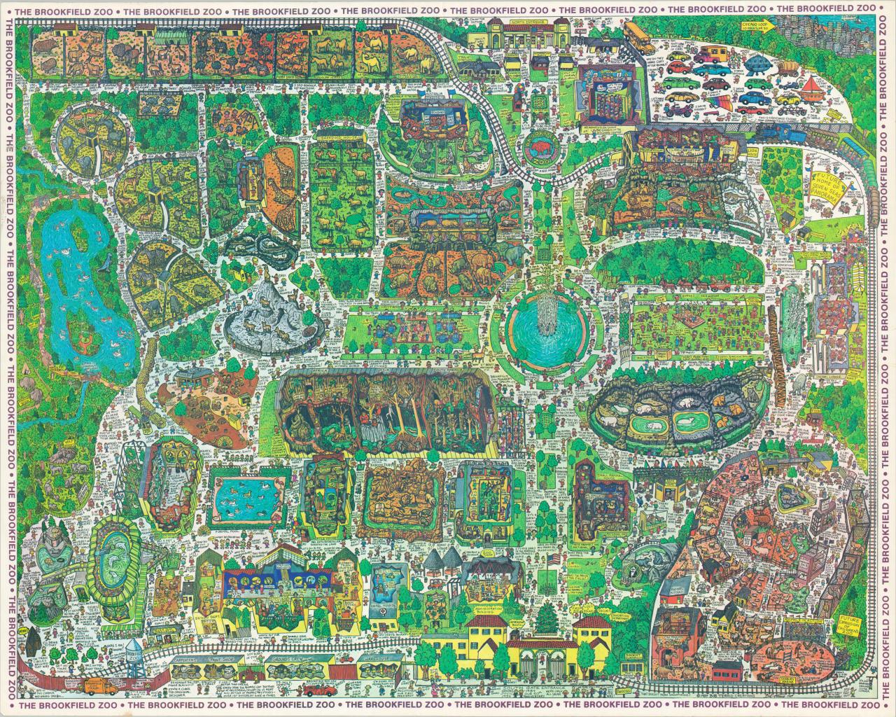 Map of Brookfield Zoo, Chicago Maps on the Web