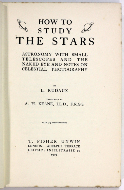 michaelmoonsbookshop:How to study the StarsAstronomy with small telescopes and the naked eye and not