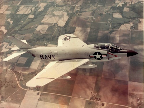 F3H-2N Demon in flight near the McDonnell plant in St. Louis, Missouri