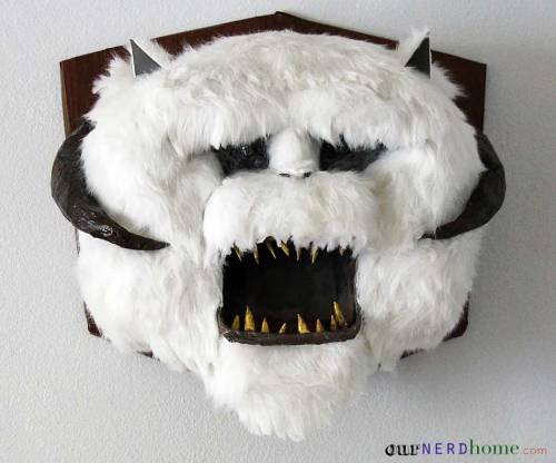 DIY Paper Mache Wampa Taxidermy Tutorial from Our Nerd Home. Tired of cute faux taxidermy? Make this