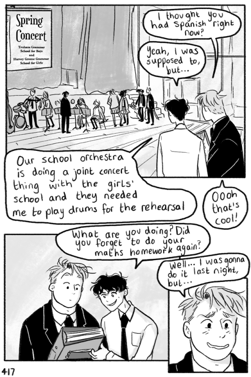 heartstoppercomic: chapter 3 - 19 new relationship = not good for schoolwork productivityread from