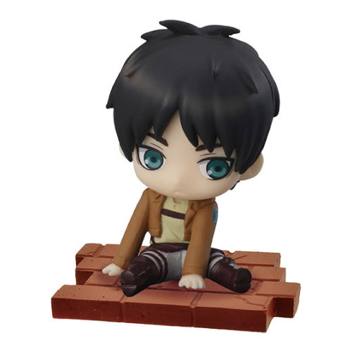 Bandai’s Gashapon has announced new chibi figures of Armin, Eren, Jean, Levi, and Mikasa for mid-March 2015! (Source)These belong in the same set as the exclusive cleaning chibis of Eren and Levi from the SnK Exhibition.