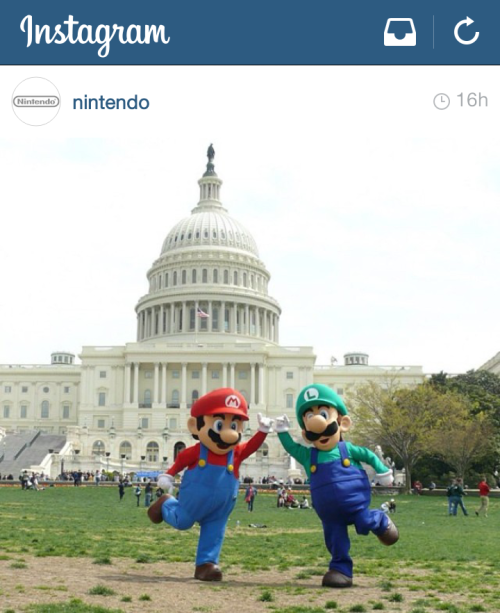 cradily: President Luigi, accompanied by Vice President Mario, stand proudly in front of the United 