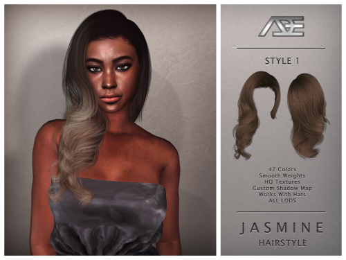 NEW HAIRSTYLES FOR SIMS 4 AT THESIMSRESOURCE!!!Hairstyles: Jasmine Hairstyle (Style 1) Jasmine Hairs