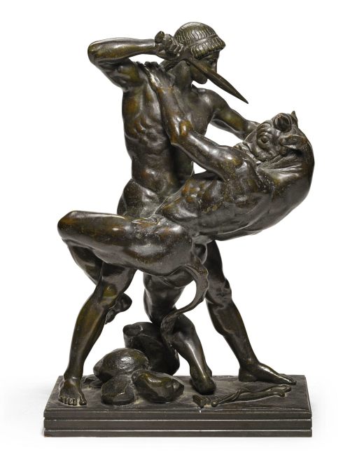 Antoine-Louis Barye (1795-1875)THÉSÉE ET LE MINOTAURE (THESEUS AND THE MINOTAUR)Barye based the figu