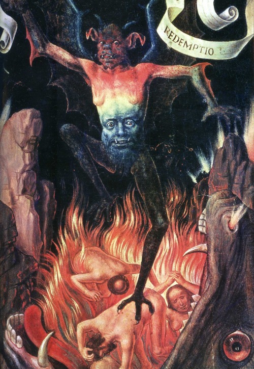 natatroni: Hans Memling’s Die Hölle, 1485 - from Christopher Dell’s &ldquo;Mons