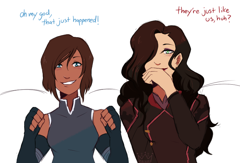 kuvorraislyfe:princessharumi:now we have another pair of canon red and blue ladies