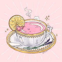 ehanset: 🍋    🌸 when you add lemon to lavender tea it turns PINK 🌸🍋   