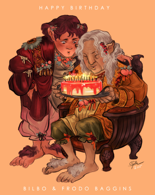 motherofbees: HAPPY BIRTHDAY BILBO AND FRODO BAGGINS *cries* this is late but I’ve had little 