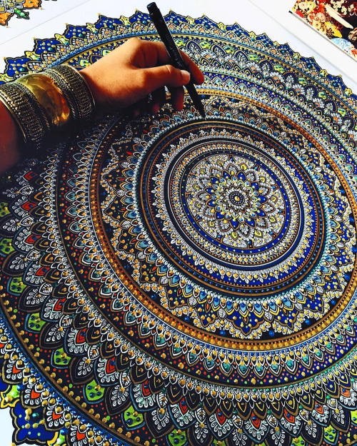 jurvektheblogsmer: artsnskills: Ornate Mandala Designs by Asmahan A. Mosleh UK based artist Asmahan 