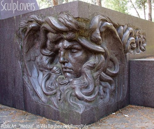 hierarchical-aestheticism:Medusa…in Villa Borghese Park/Rome/Italy